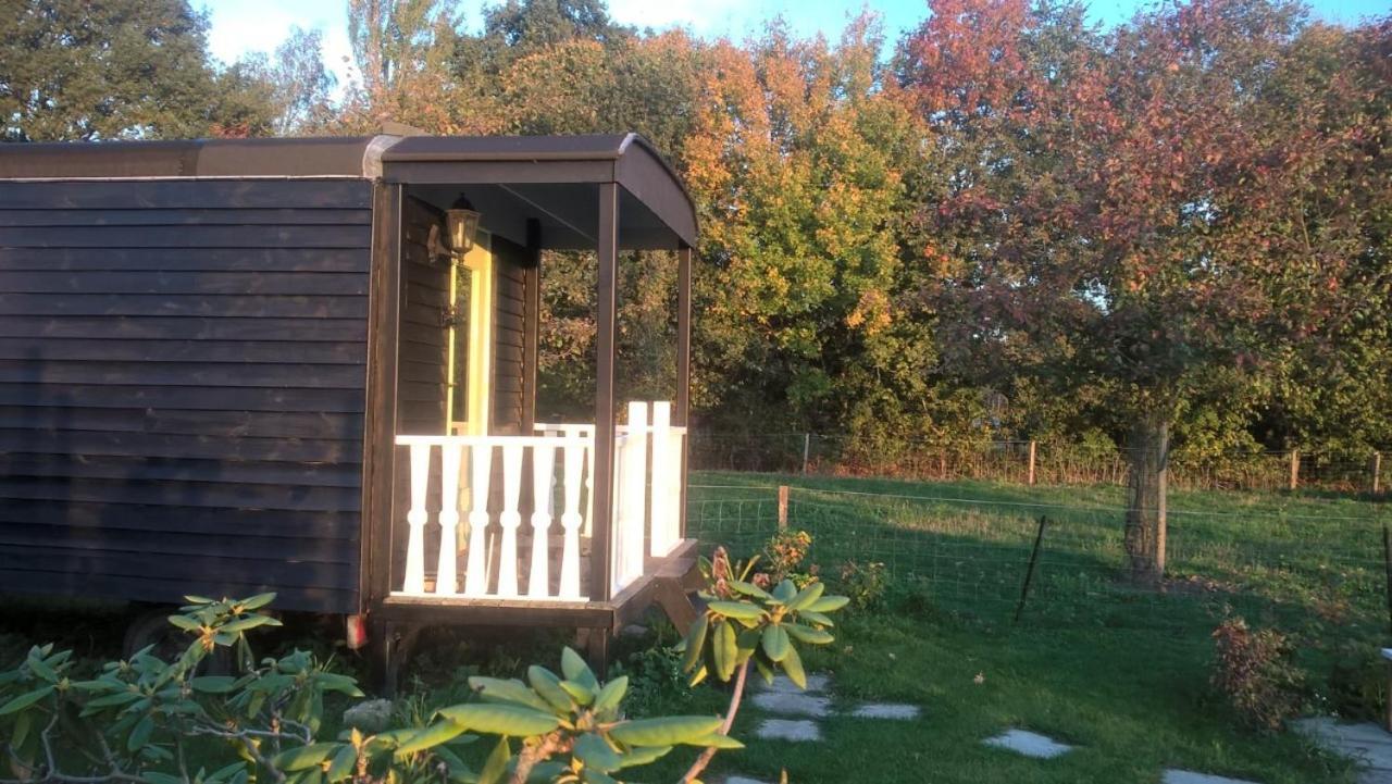 Pipowagen Elsebein Groningen Westerwolde Unieke Ligging Met Eigen Tuin En Vrij Uitzicht Over Veld Naar Natuurgebied Onstwedde エクステリア 写真